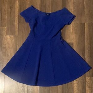 Elegant Blue Fit and Flare Dress